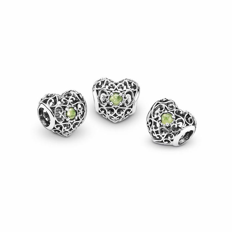 Talismane Pandora August Signature Inima Argint/Verzi (8X49GR7E)